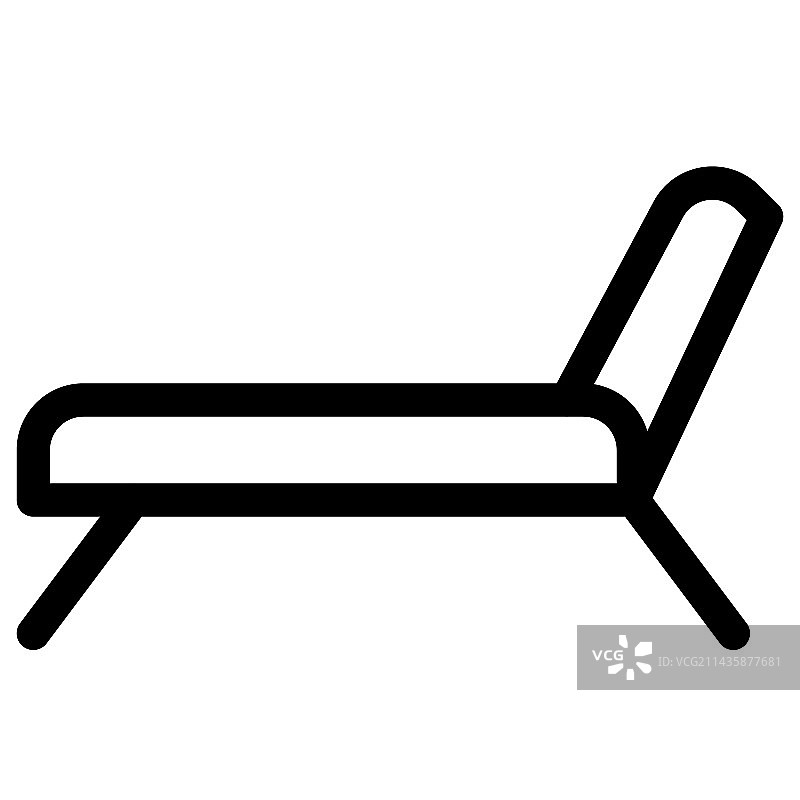 柔性躺椅或甲板椅图片素材