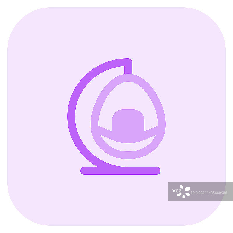 休息区的悬挂鸡蛋椅图片素材