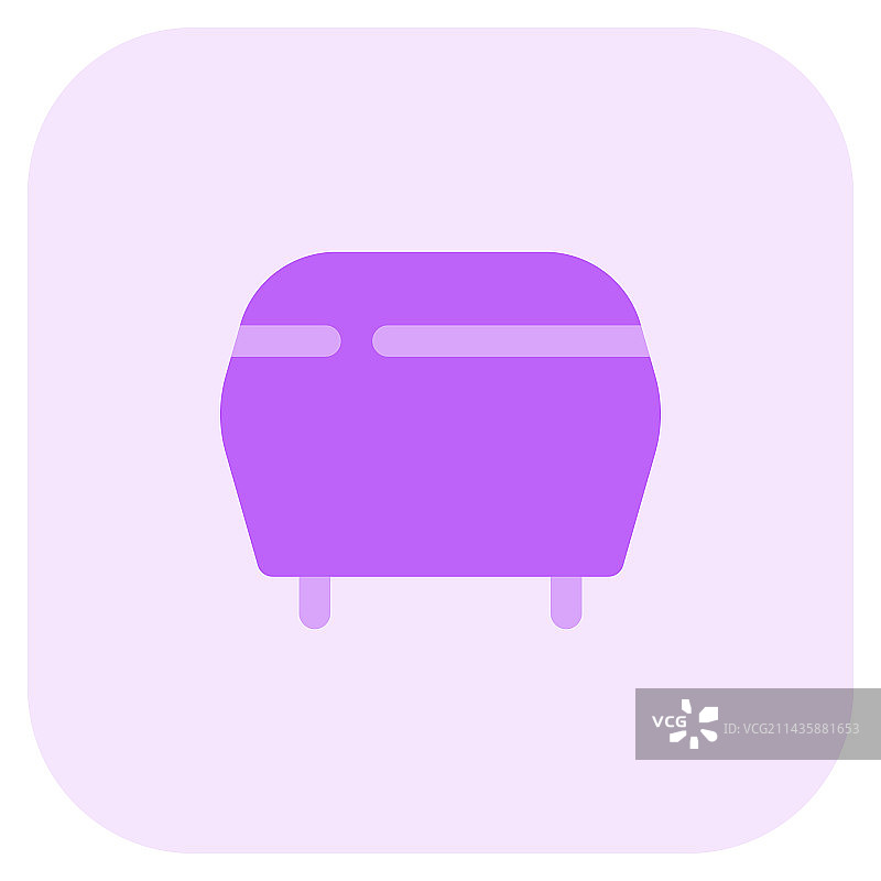 带软垫的脚凳，用于休息放松图片素材