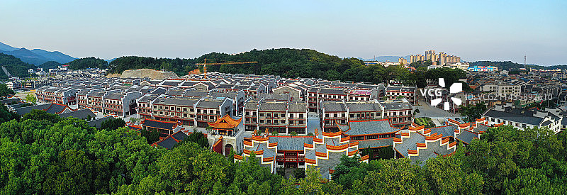 湖南省衡阳市南岳区衡山国家重点风景名胜区南岳大庙航拍图片素材