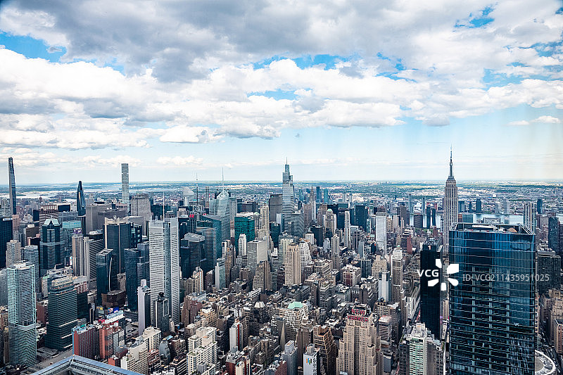 纽约，从哈德森广场Edge观景台俯瞰曼哈顿（From Edge of Hadson yard）图片素材