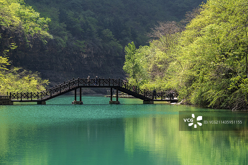 平顺县虹梯关乡通天峡雄壮秀美水光潋滟图片素材