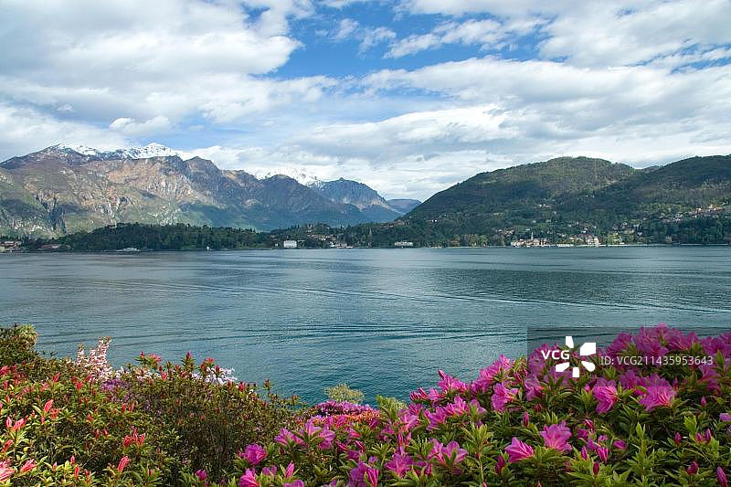 从卡洛塔别墅看贝拉焦，意大利，欧洲图片素材