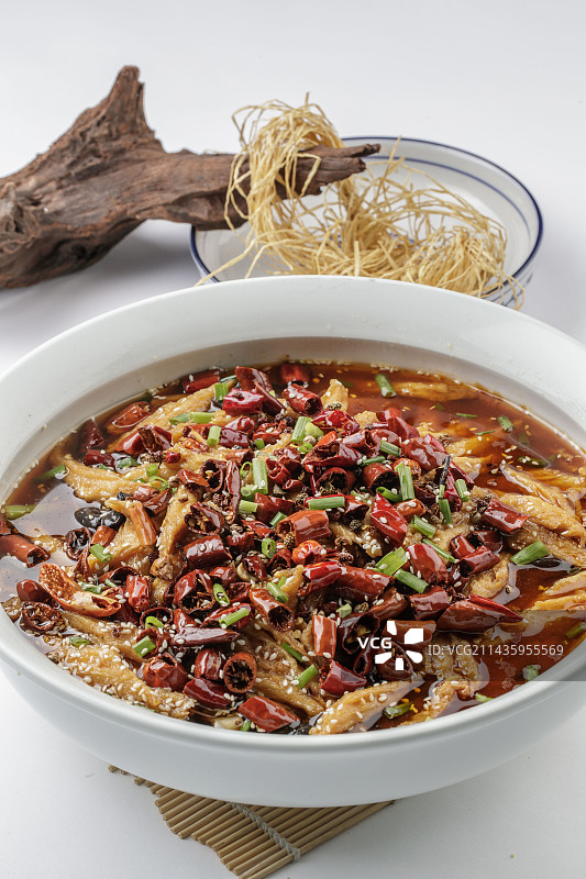 水煮腐竹猪肚丝图片素材