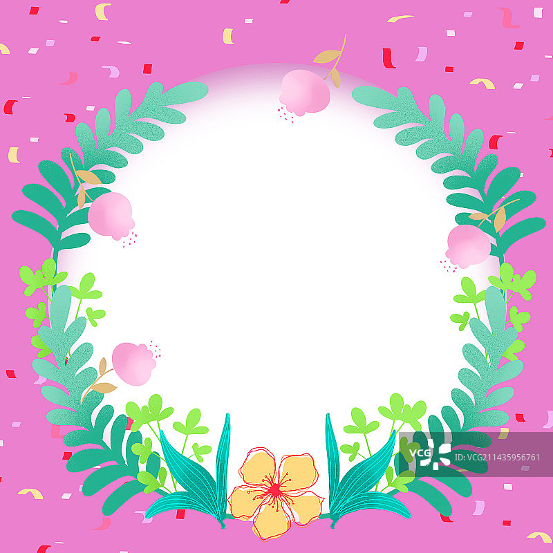 花草边框版型图片素材