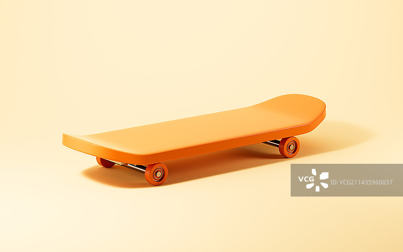 卡通滑轮模型3D渲染图片素材