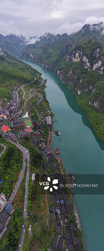 乌江百里画廊之龚滩古镇图片素材
