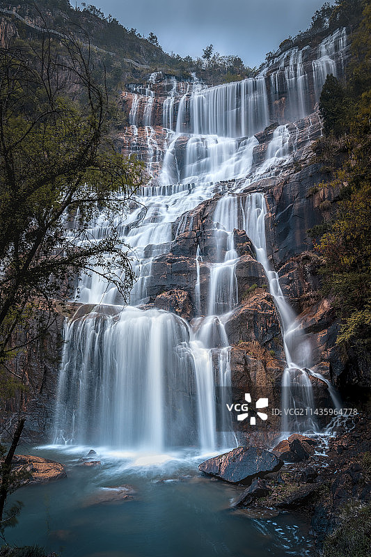 天台山瀑布图片素材