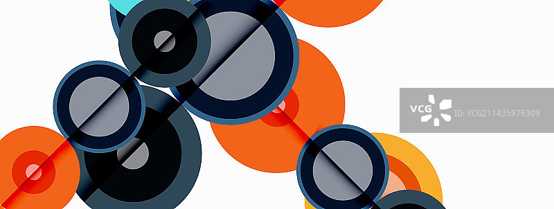 带阴影的圆圈时髦的最小几何图片素材