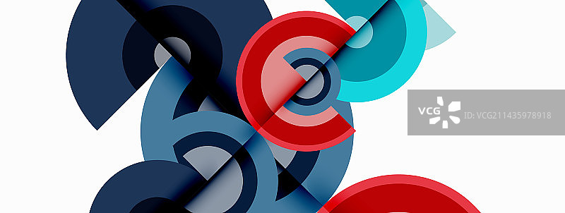 圆形新潮的最小几何抽象图片素材