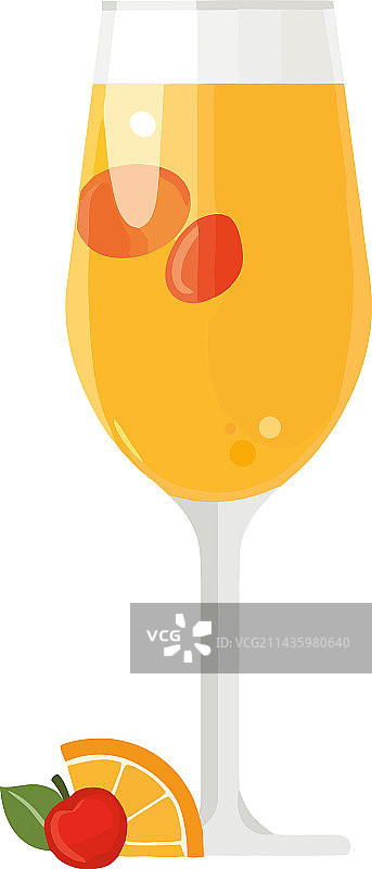 清爽的柑橘气泡鸡尾酒图片素材