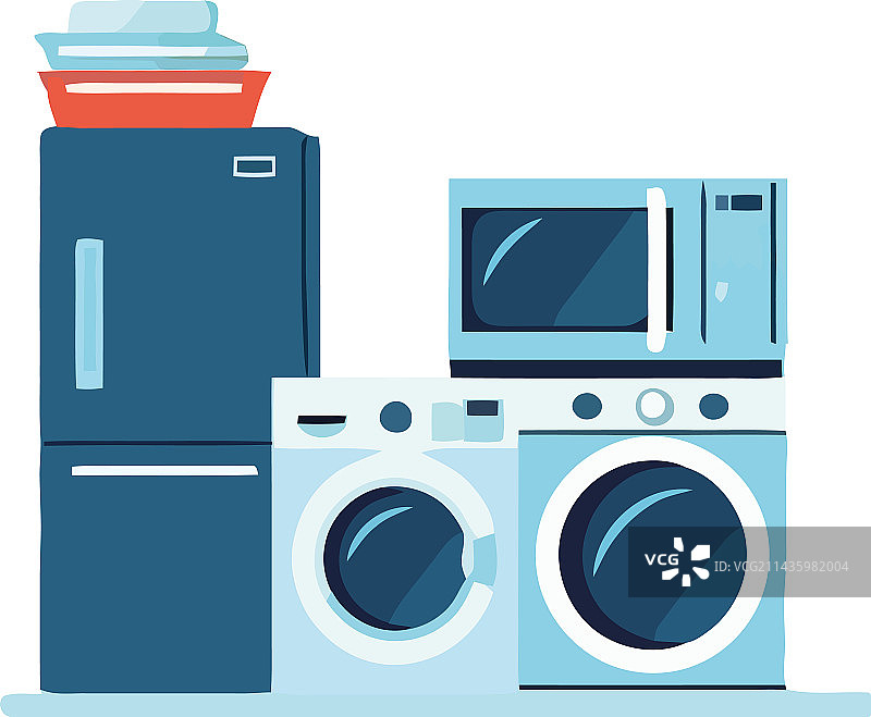 象征高效的现代家用电器图片素材