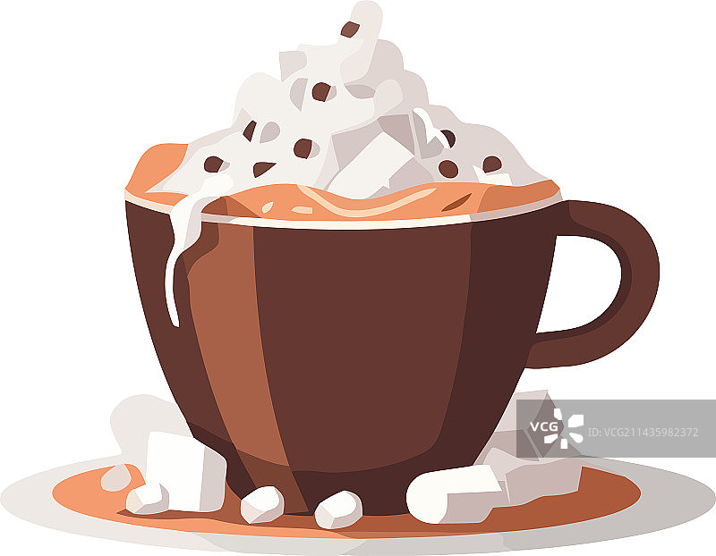 美味咖啡和巧克力甜点图片素材