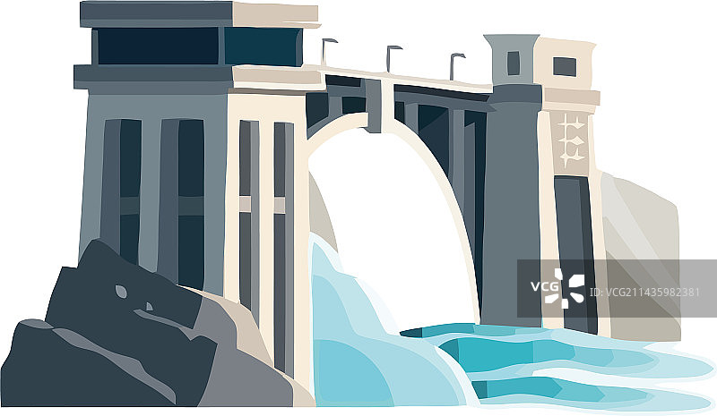 现代设计的水坝建筑图片素材