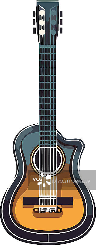 吉他手弹奏原声吉他音符图片素材