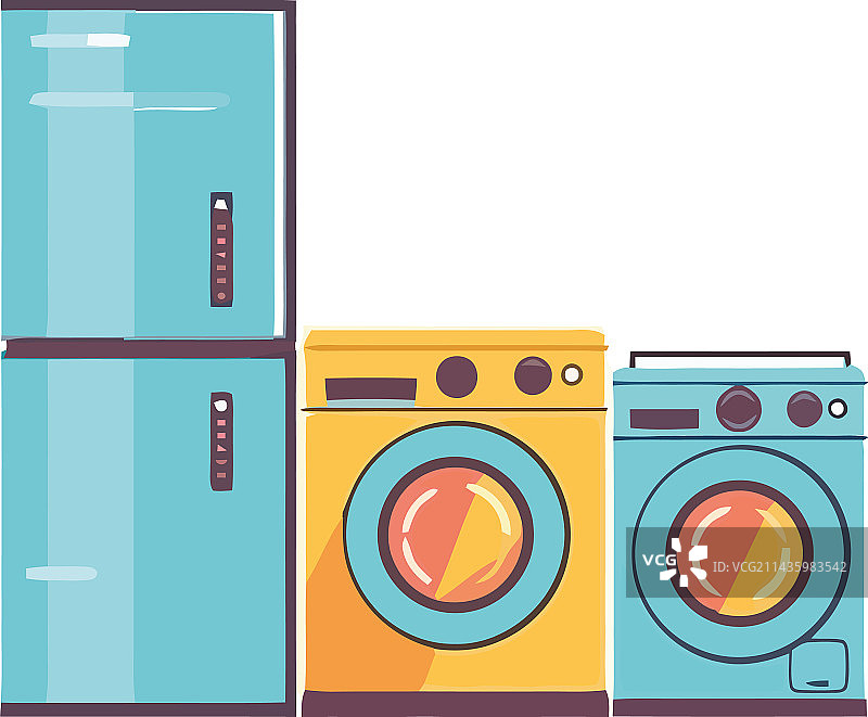 现代电器象征着家庭生活图片素材