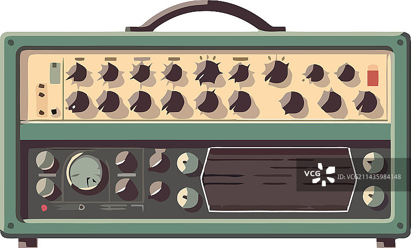 立体声旋钮，象征着老式音频图片素材