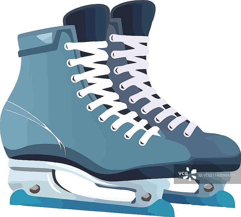 蓝色冰鞋图片素材