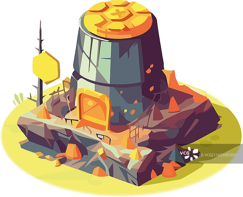 带烟囱的工业工厂图片素材