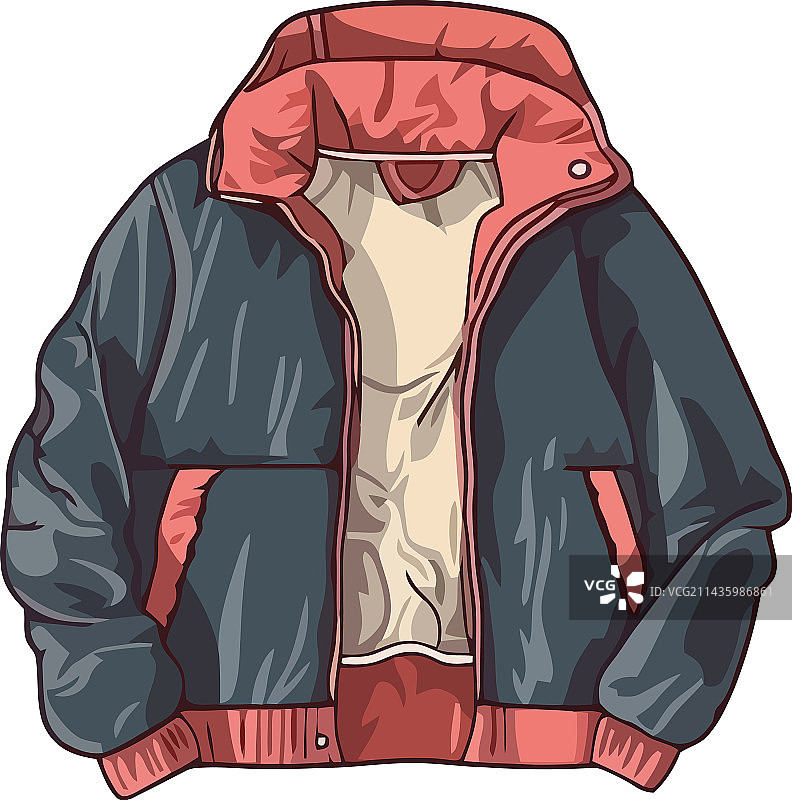 冬季时尚连帽夹克设计图片素材