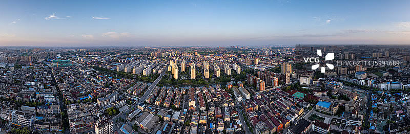 江苏靖江老城区全景航拍图图片素材