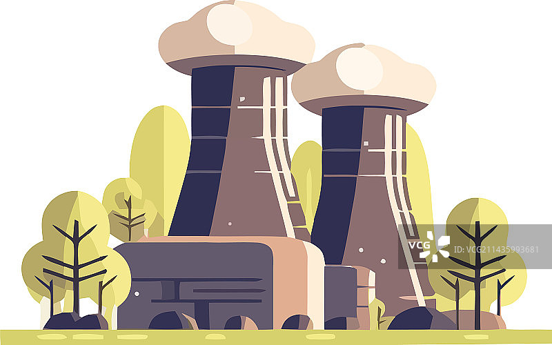 工业污染威胁下的自然力量图片素材