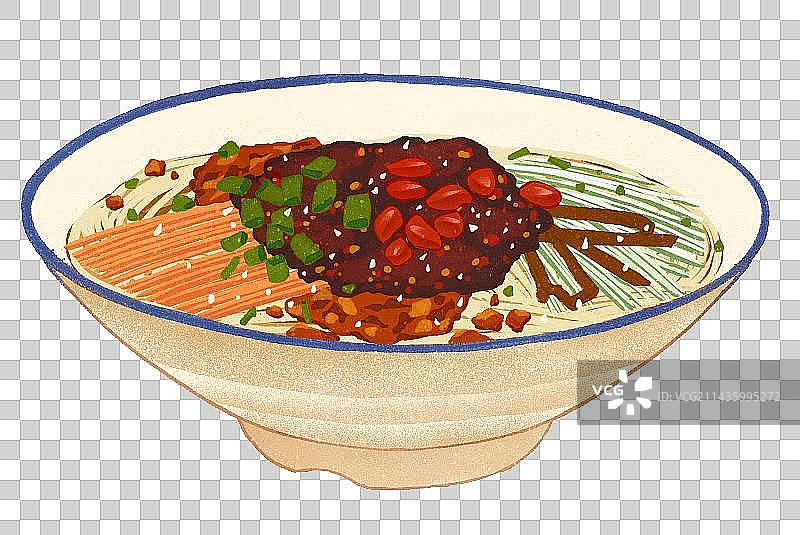 二十四节气美食夏天夏至凉面元素图片素材