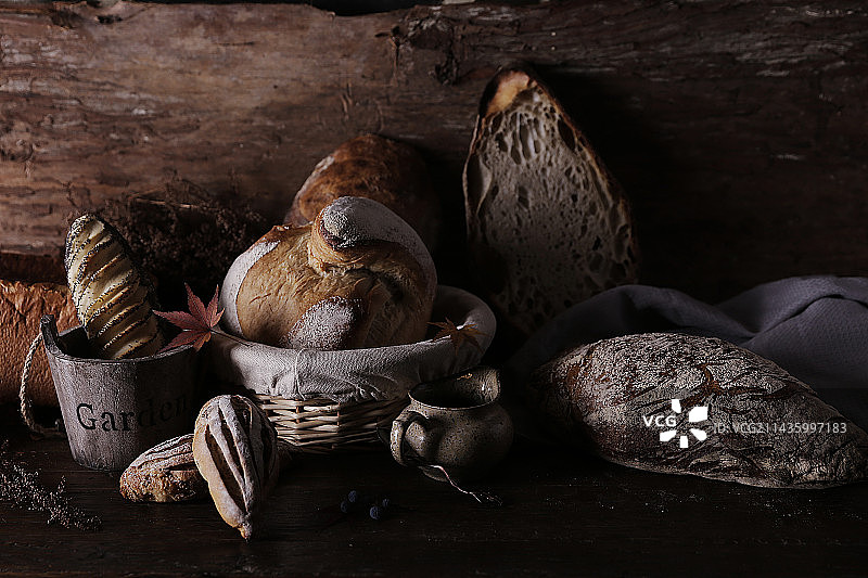 美食|面包组合图片素材