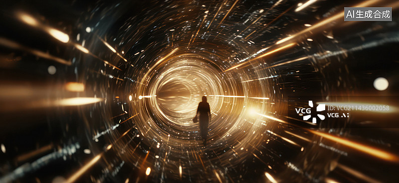 【AI数字艺术】穿越时空的人图片素材