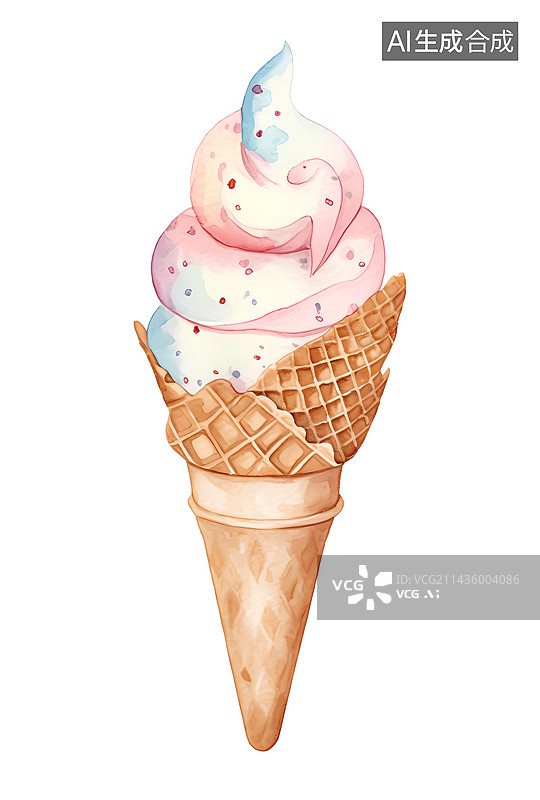 【AI数字艺术】夏日冰淇凌插画图片素材