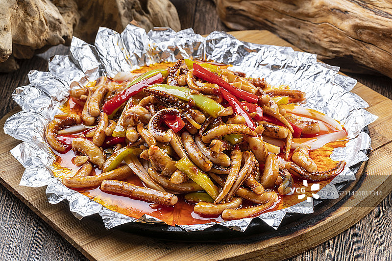 锡纸铁板鱿鱼须图片素材