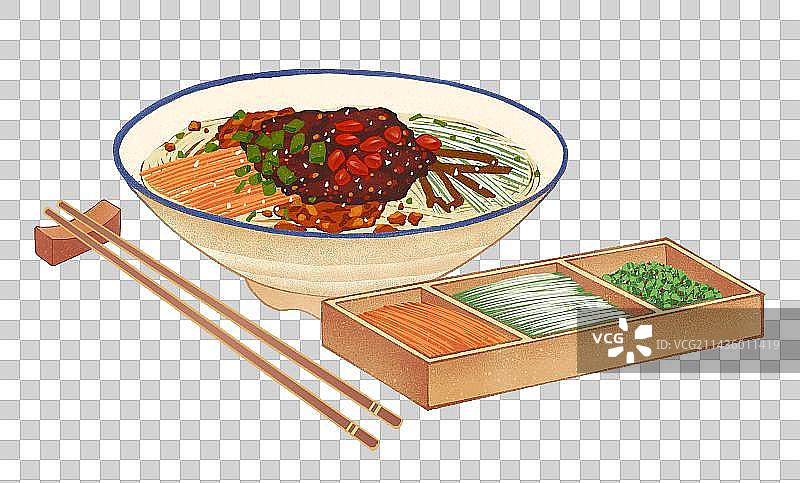 二十四节气美食夏天夏至凉面元素图片素材