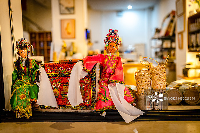 中国广东省潮州铁枝木偶戏图片素材