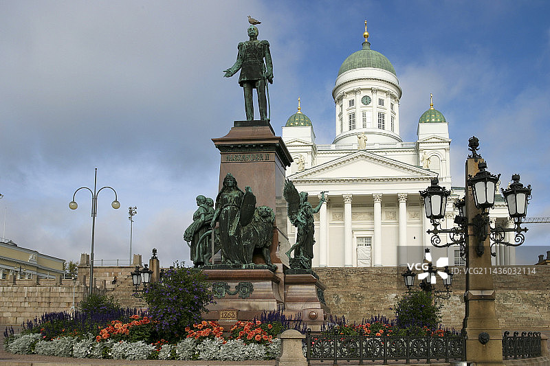 赫尔辛基，赫尔辛基大教堂，白教堂，路德派教堂图片素材