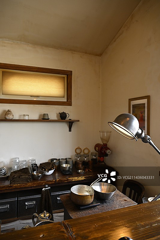 复古/室内餐饮空间咖啡馆 餐具咖啡器具咖啡馆特写图片素材