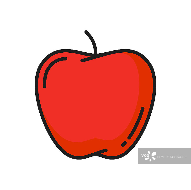 红色苹果素食水果小吃图标图片素材