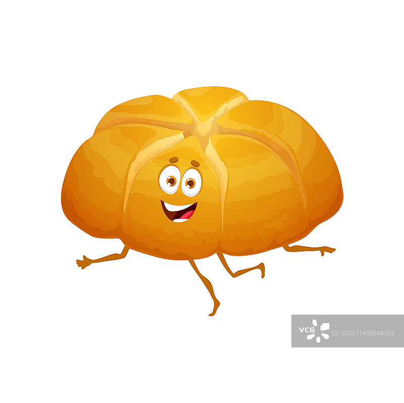 卡通澳大利亚 damper 面包烘焙角色图片素材