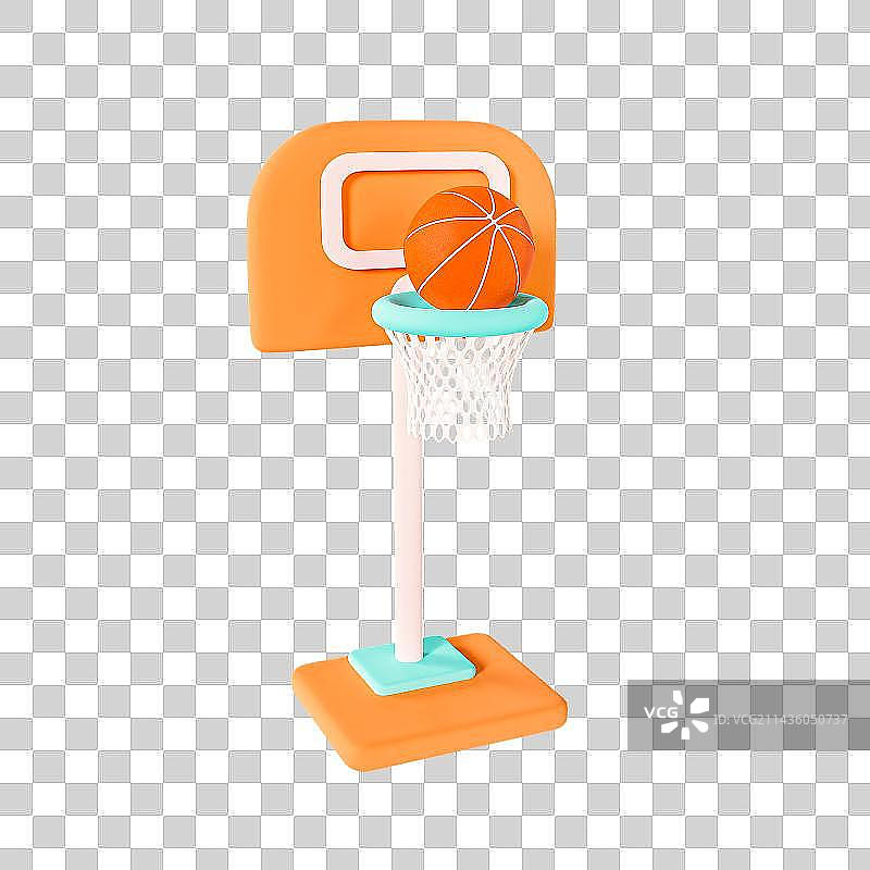 C4D立体篮球框元素图片素材