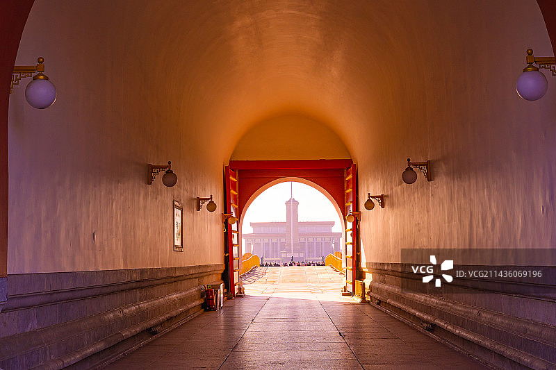 城楼内的毛主席纪念堂图片素材