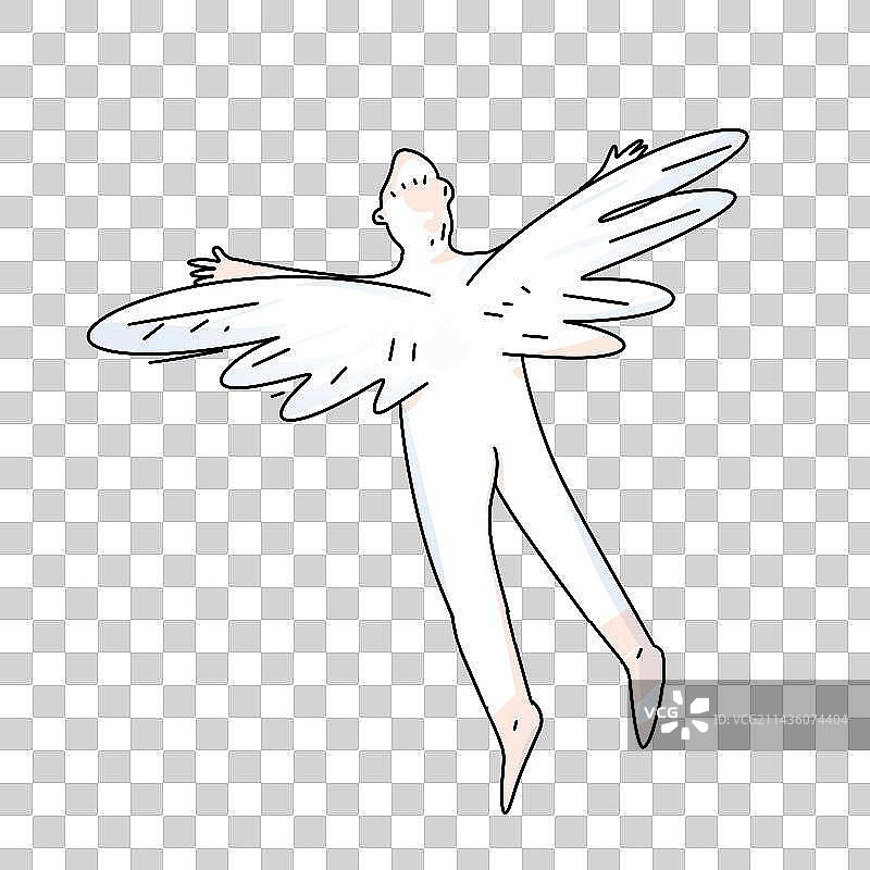 抽象白色人物动作设计素材图片素材