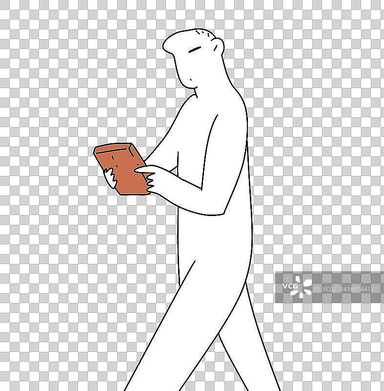 抽象白色人物动作设计素材图片素材