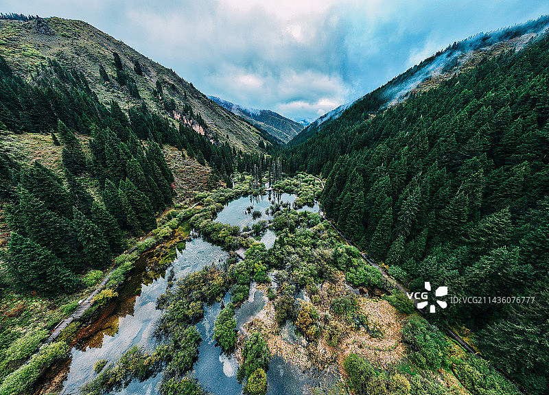 牟尼沟风景区图片素材