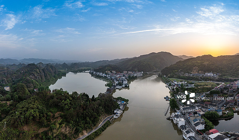 航拍湖南怀化溆浦思蒙碧水丹峡景区图片素材