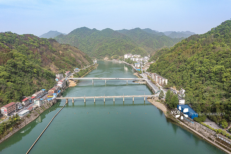 航拍湖南益阳安化县柘溪水库图片素材