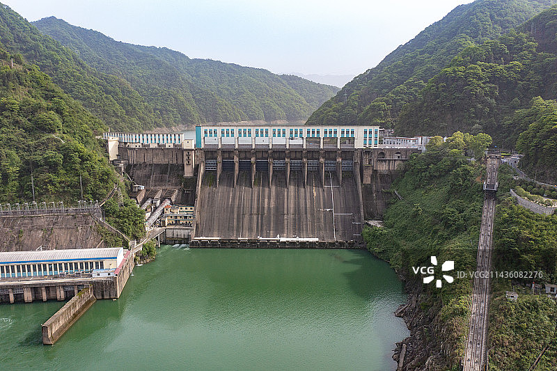 航拍湖南益阳安化县柘溪水库图片素材