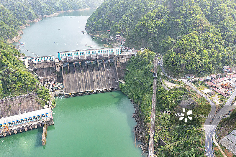 航拍湖南益阳安化县柘溪水库图片素材