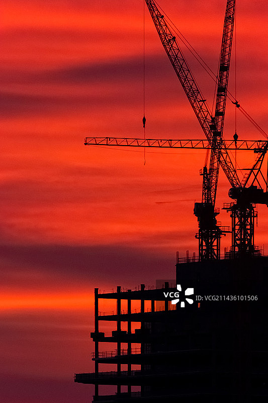 陆家嘴超级日落图片素材