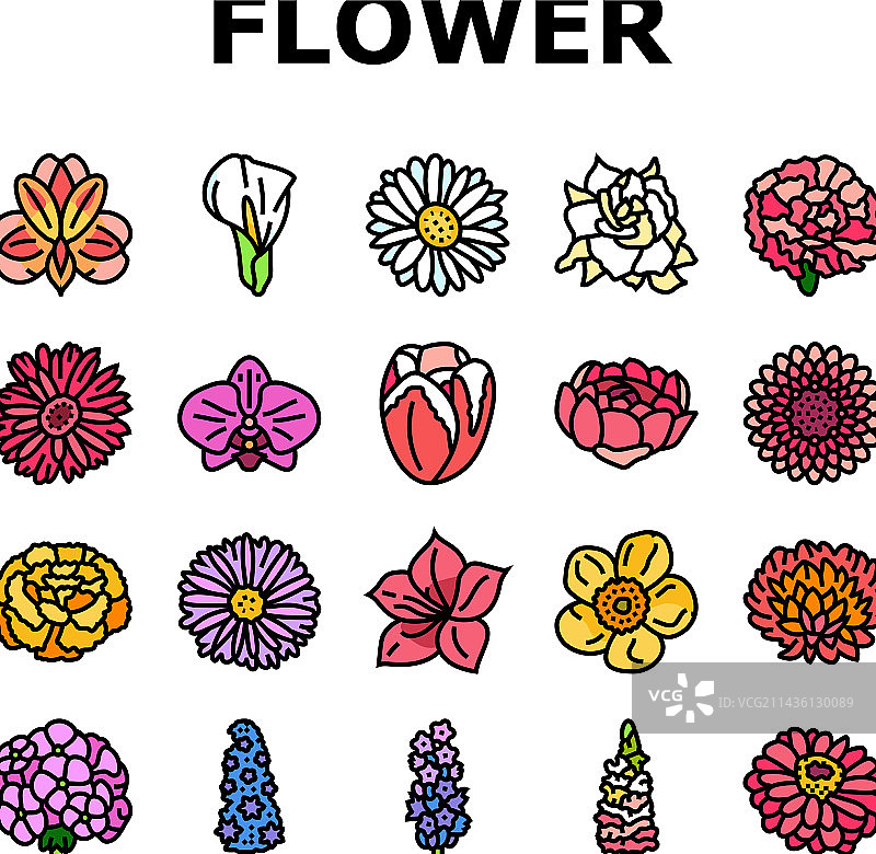 春季花卉图标合集图片素材
