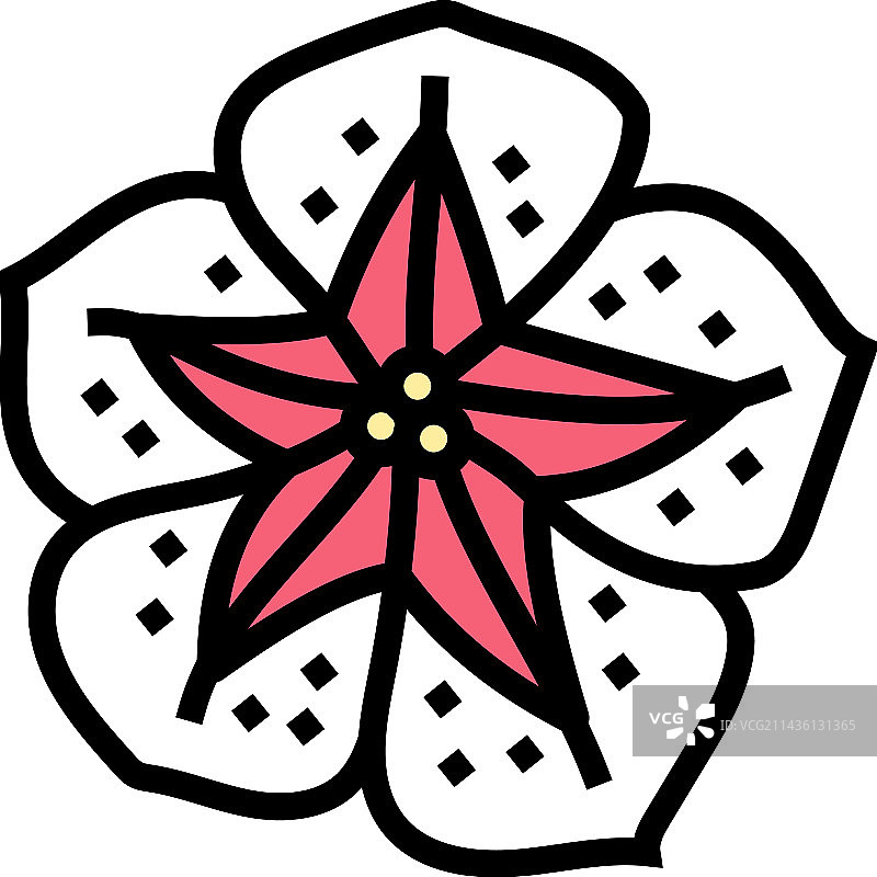 矮牵牛花春季色彩图标图片素材