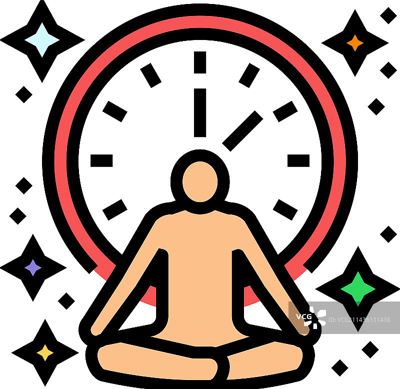 瑜伽放松彩色图标姿势图片素材